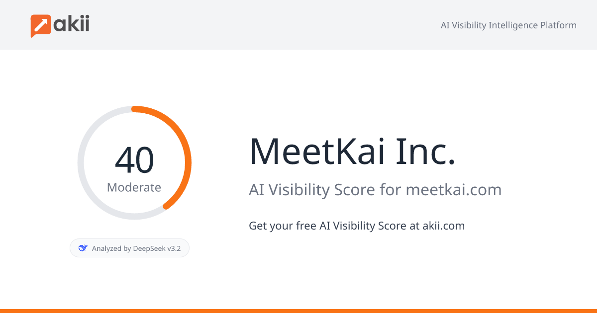 MeetKai Inc. AI Visibility Score