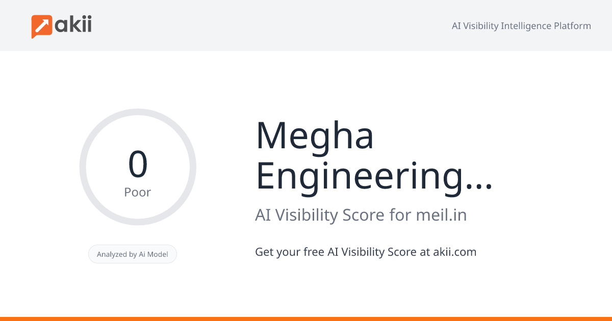 Megha Engineering and Infrastructures Ltd (MEIL) AI Visibility Score