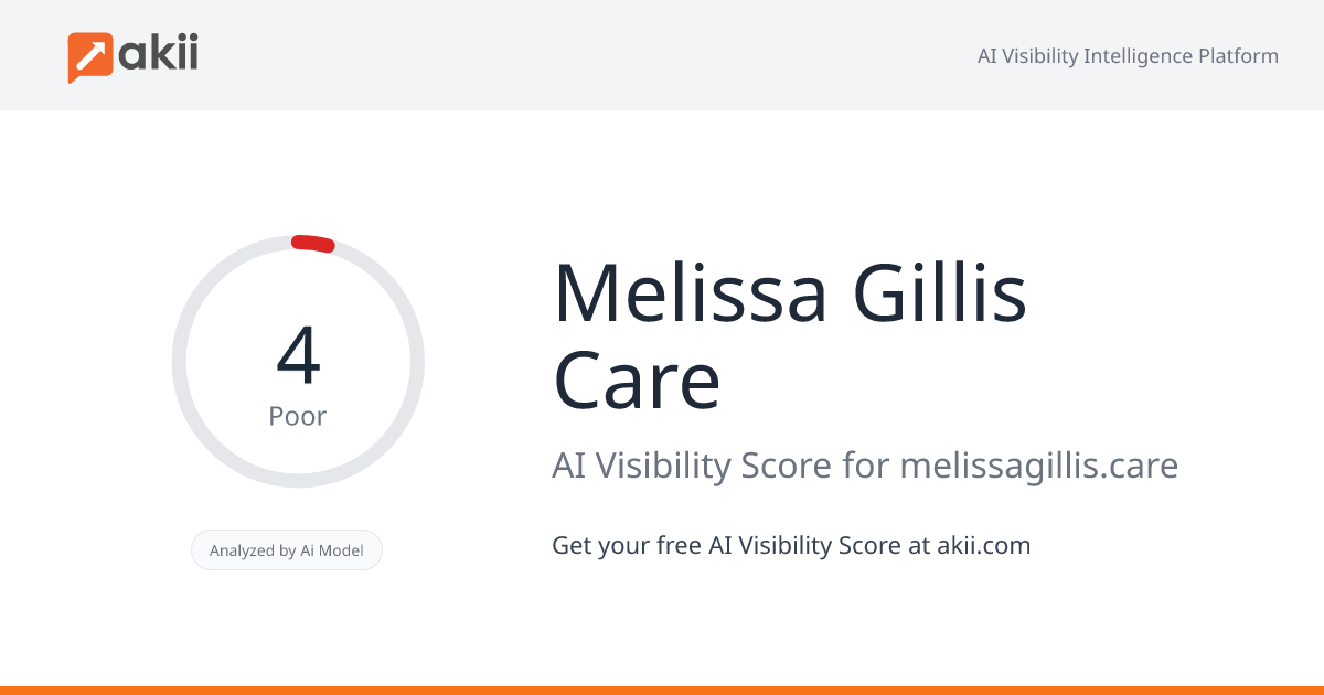 Melissa Gillis Care AI Visibility Score