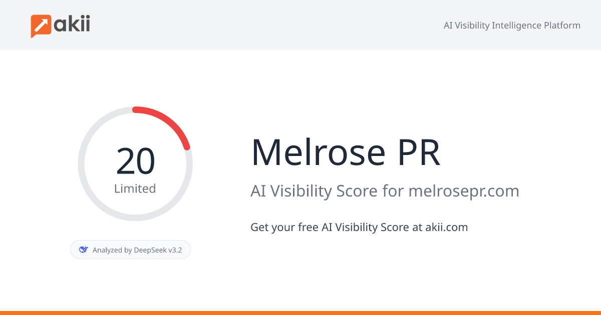 Melrose PR AI Visibility Score