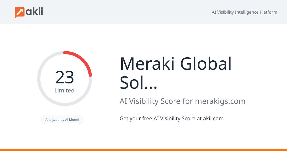 Meraki Global Solutions AI Visibility Score