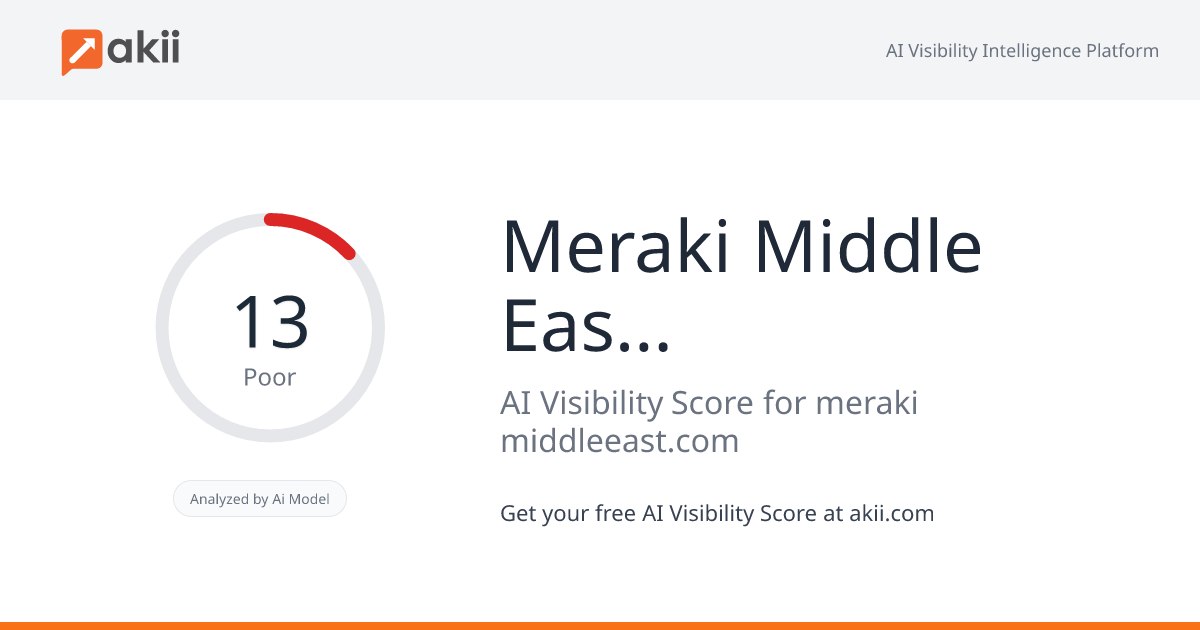 Meraki Middle East LLC. AI Visibility Score