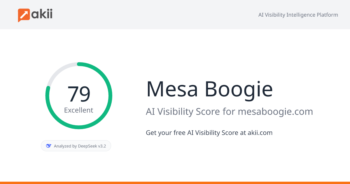 Mesa Boogie AI Visibility Score