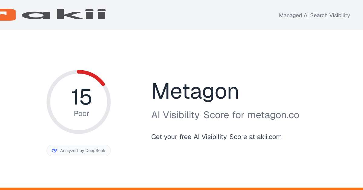 Metagon AI Visibility Score preview
