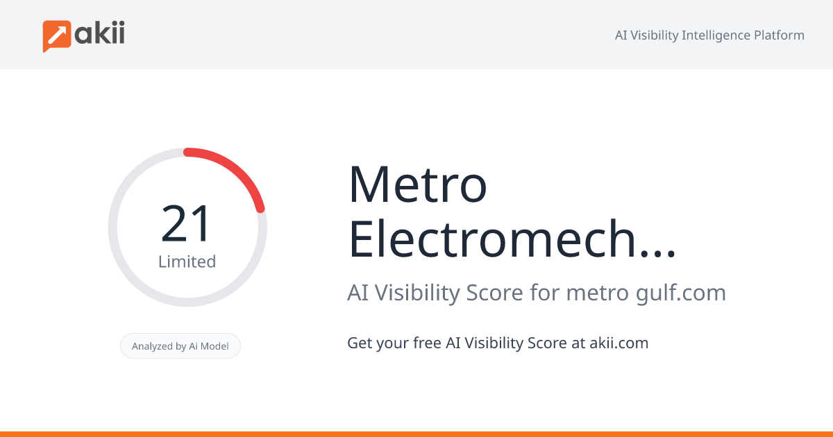 Metro Electromechanical LLC AI Visibility Score
