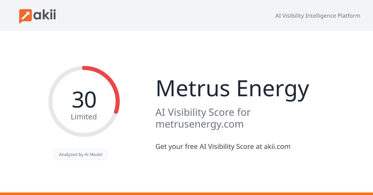 Metrus Energy AI Visibility Score