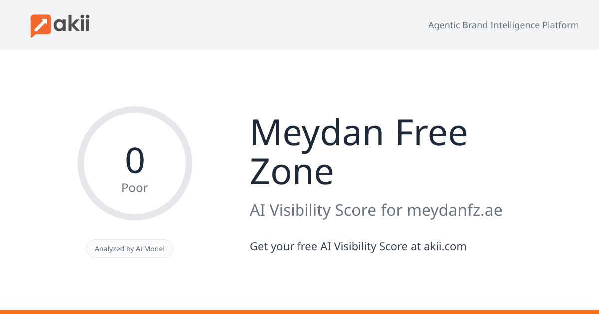Meydan Free Zone AI Visibility Score