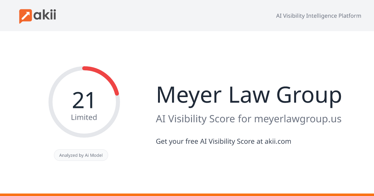 Meyer Law Group AI Visibility Score