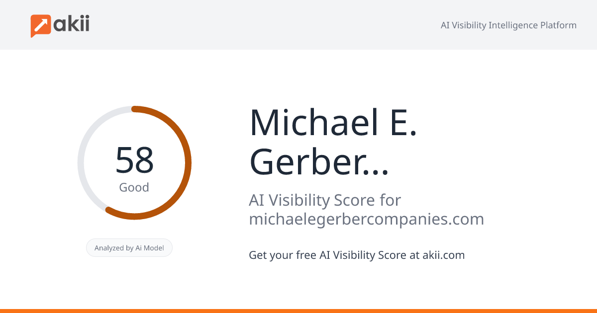 Michael E. Gerber Companies AI Visibility Score