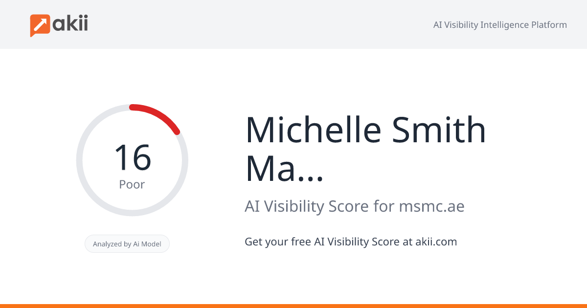 Michelle Smith Marketing & Communications AI Visibility Score