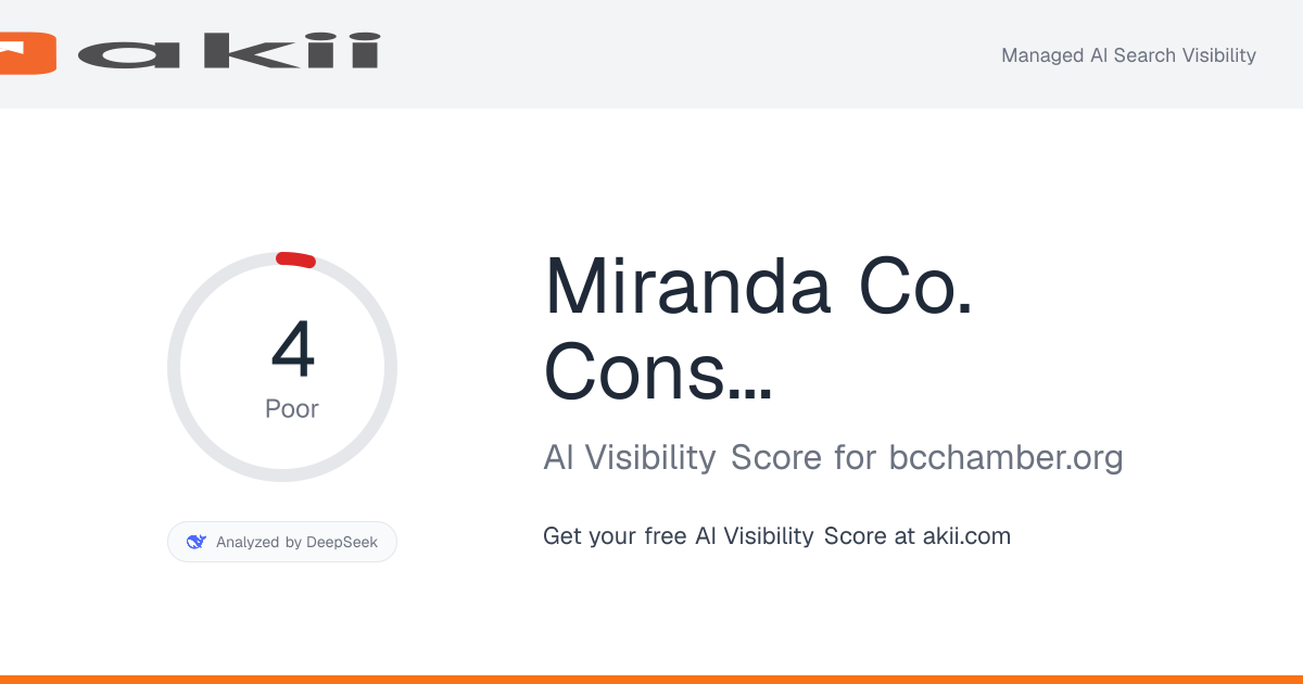 Miranda & Co. Consulting Inc. AI Visibility Score preview
