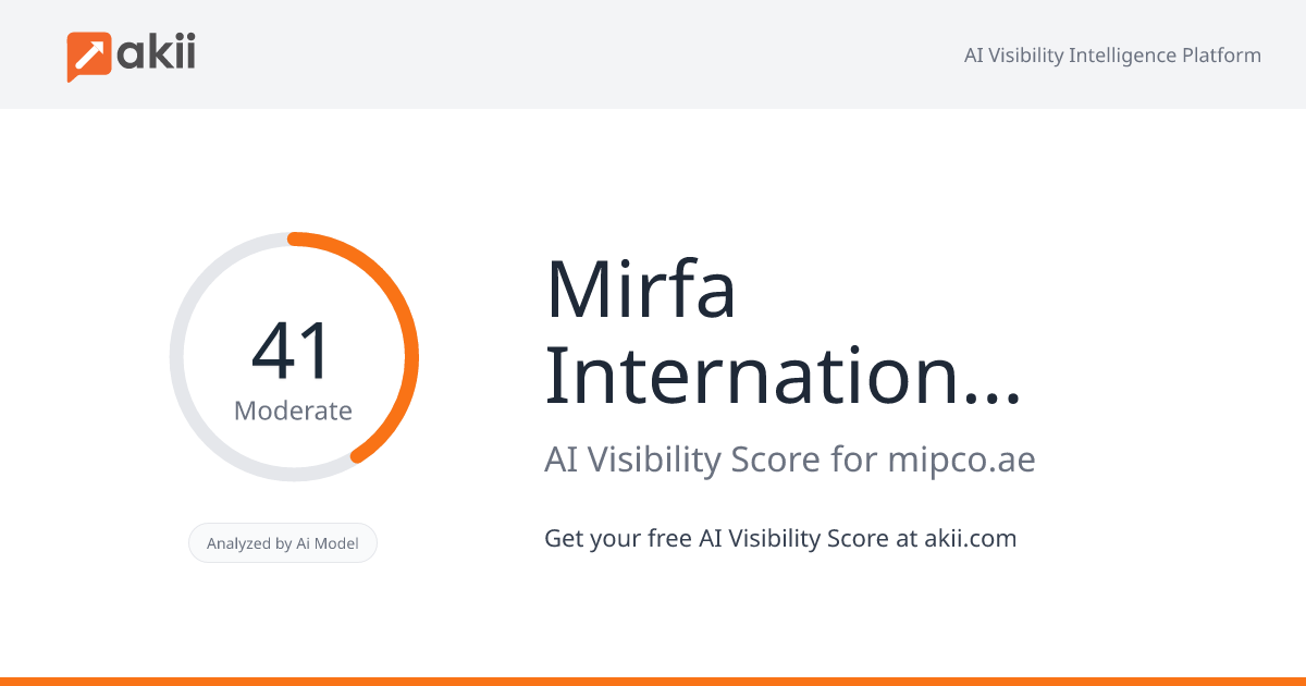 Mirfa International Power & Water Company AI Visibility Score