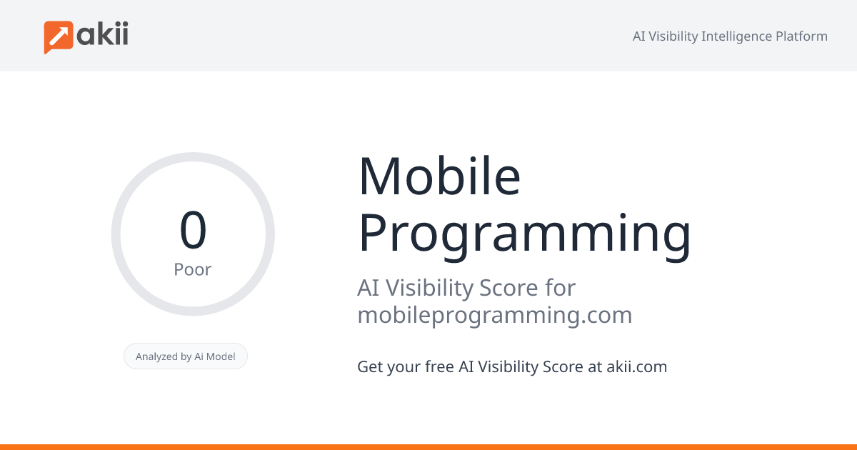 Mobile Programming AI Visibility Score