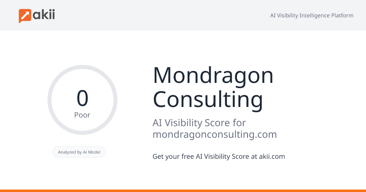Mondragon Consulting AI Visibility Score