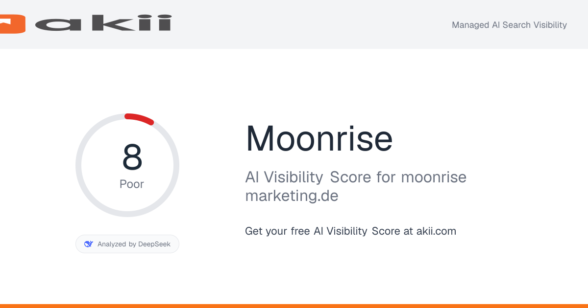 Moonrise AI Visibility Score preview