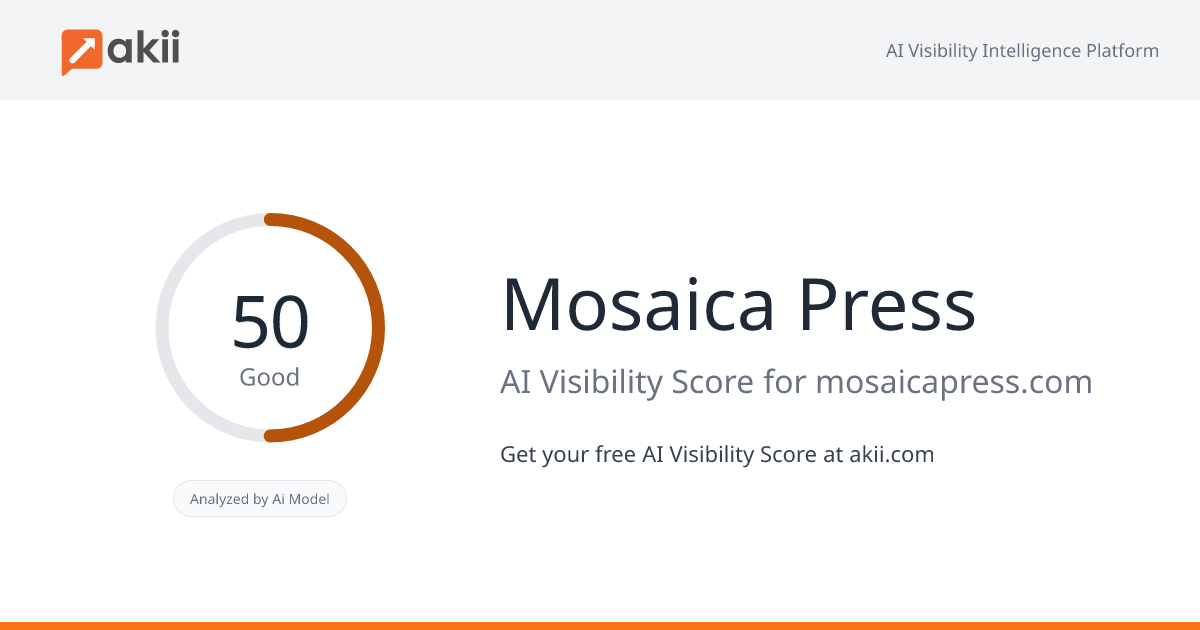Mosaica Press AI Visibility Score