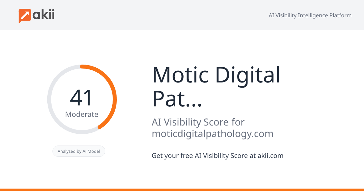 Motic Digital Pathology AI Visibility Score