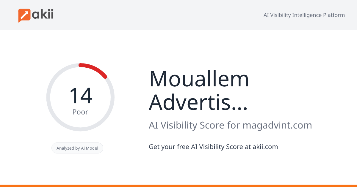 Mouallem Advertising Group AI Visibility Score