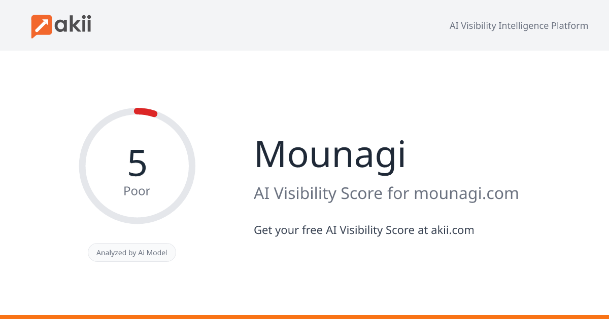 Mounagi AI Visibility Score