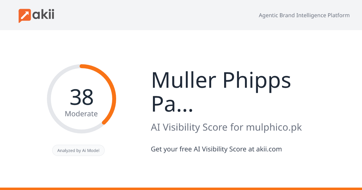 Muller & Phipps Pakistan (Private) Limited AI Visibility Score