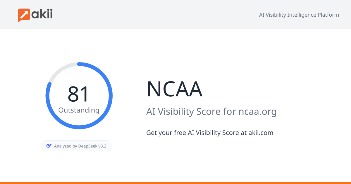 NCAA AI Visibility Score