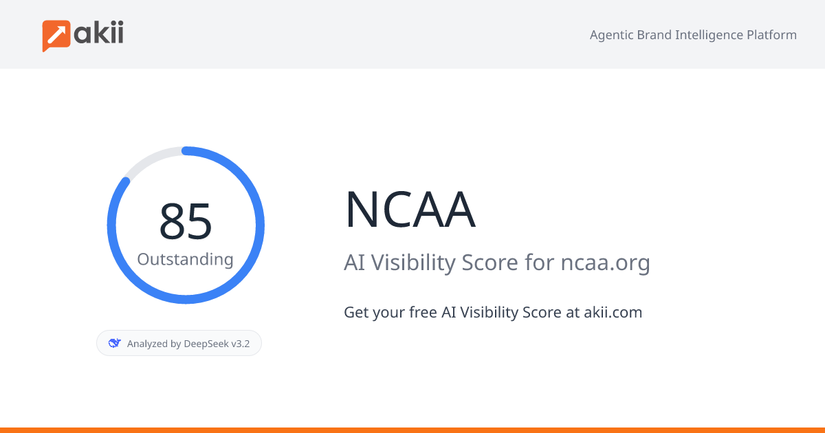 NCAA AI Visibility Score