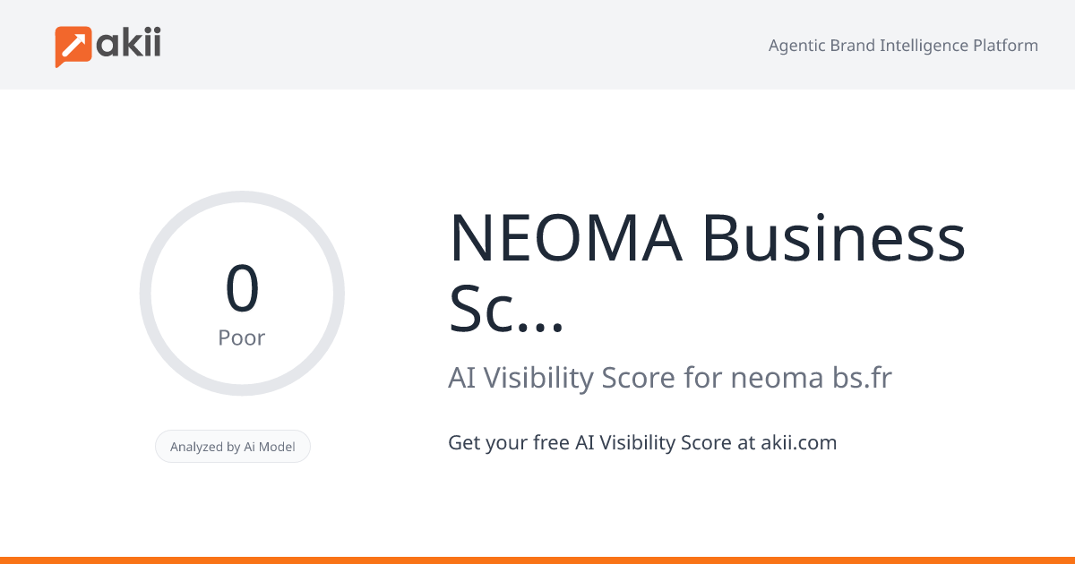 NEOMA Business School AI Visibility Score