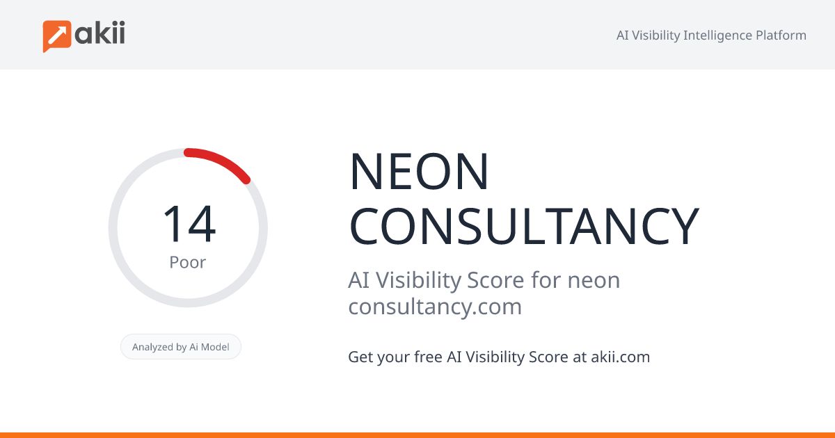 NEON CONSULTANCY AI Visibility Score