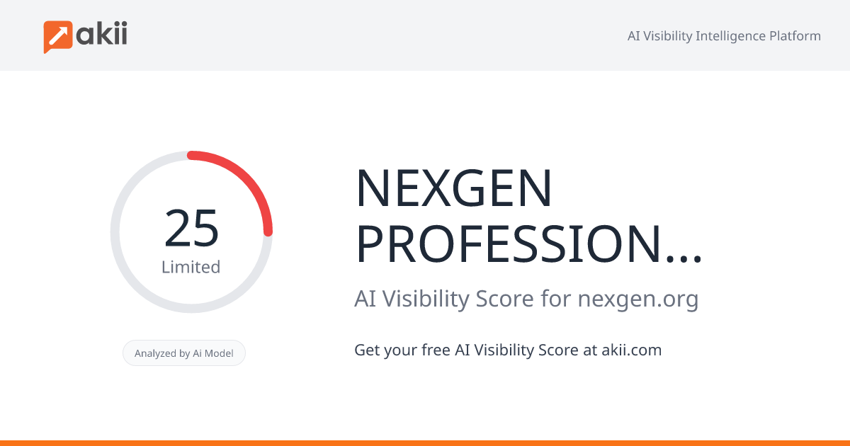 NEXGEN PROFESSIONAL CONSULTANTS AI Visibility Score