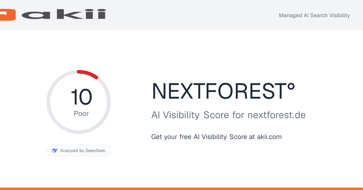 NEXTFOREST° AI Visibility Score preview