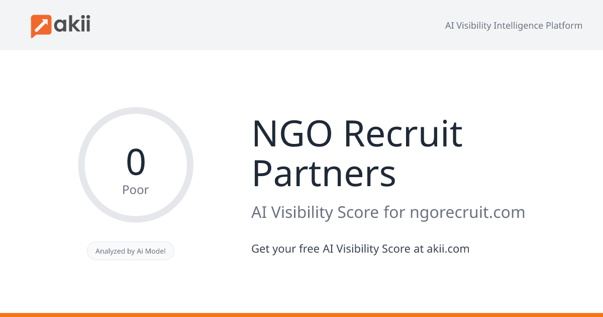 NGO Recruit Partners AI Visibility Score