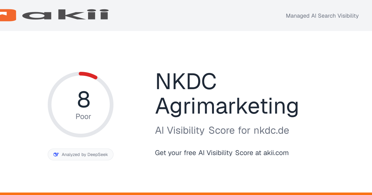NKDC Agrimarketing AI Visibility Score preview