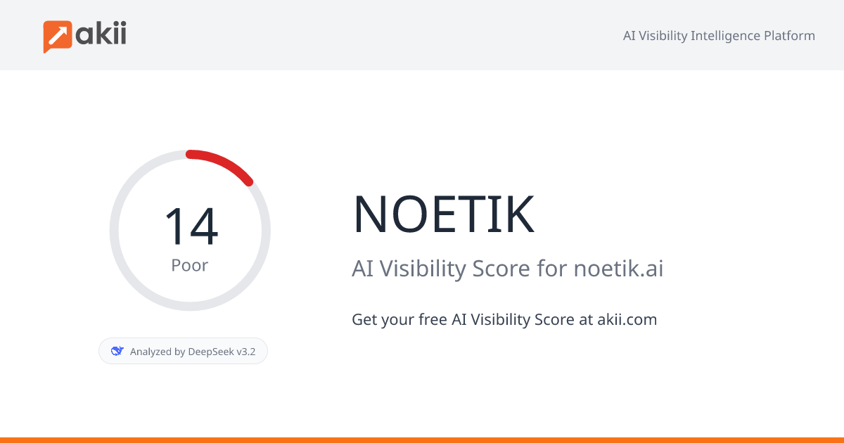 NOETIK AI Visibility Score