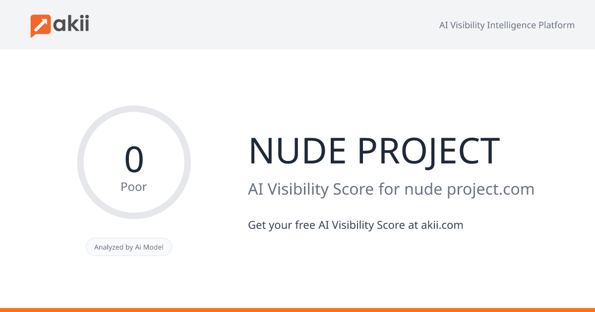 NUDE PROJECT AI Visibility Score