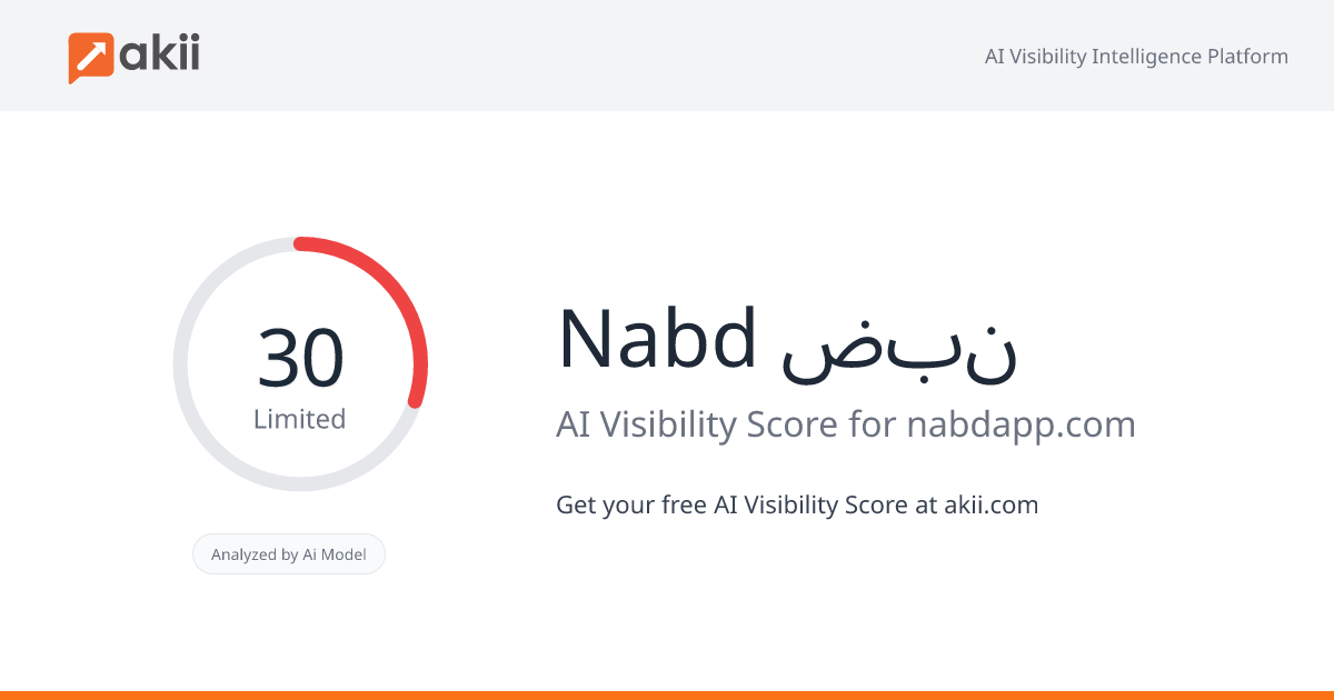 Nabd نبض AI Visibility Score