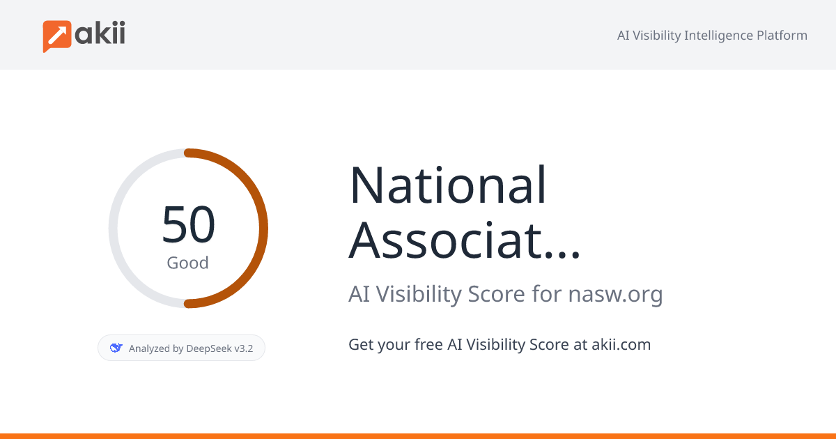 National Association of Science Writers AI Visibility Score