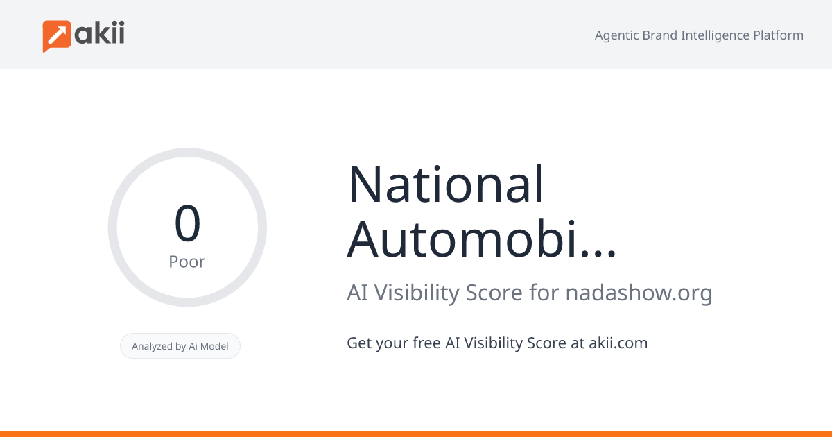 National Automobile Dealers Association (NADA) AI Visibility Score
