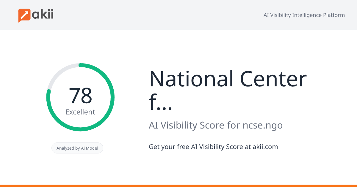 National Center for Science Education AI Visibility Score