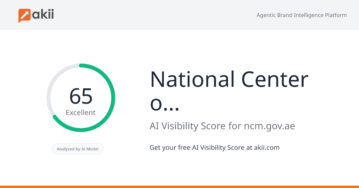 National Center of Meteorology (NCM) AI Visibility Score