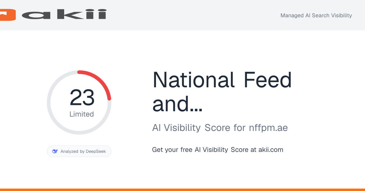 National Feed and Flour Production & Marketing Co LLC AI Visibility Score preview