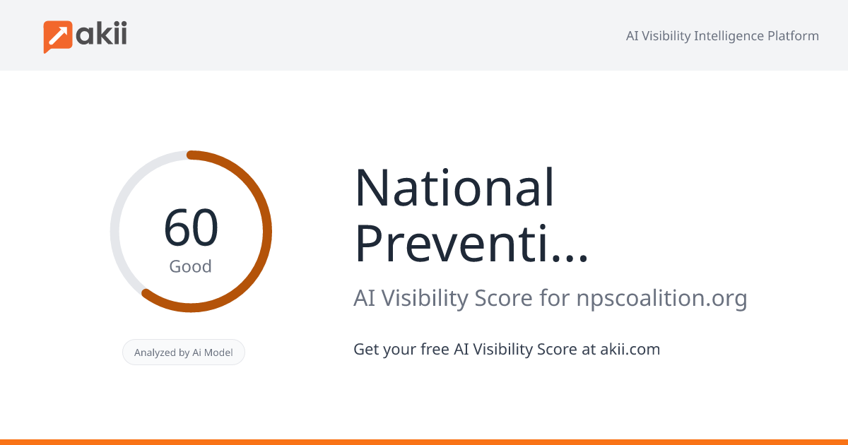National Prevention Science Coalition to Improve Lives (NPSC) AI Visibility Score