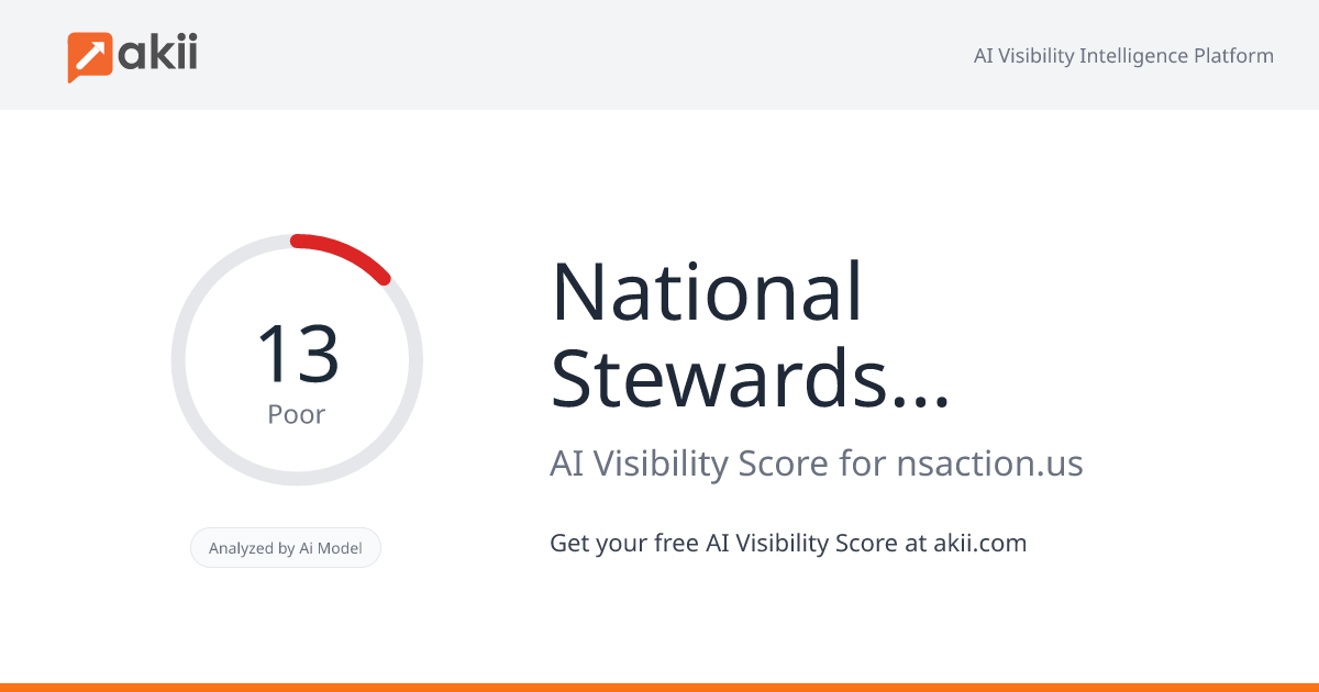 National Stewardship Action Council AI Visibility Score