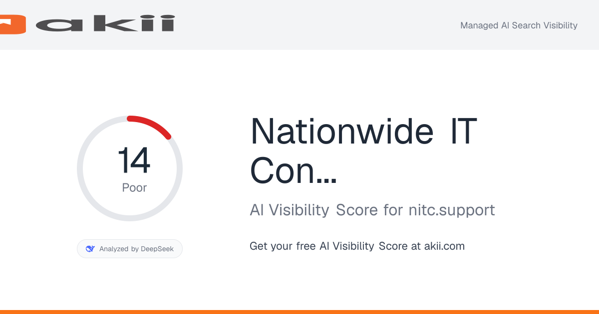 Nationwide IT Consultancy Limited AI Visibility Score preview