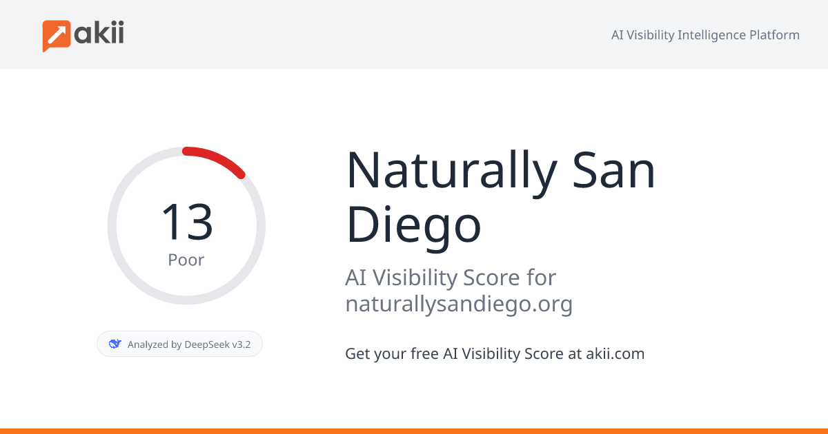 Naturally San Diego AI Visibility Score