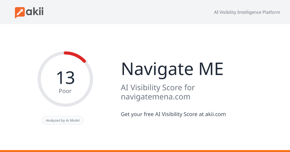 Navigate ME AI Visibility Score