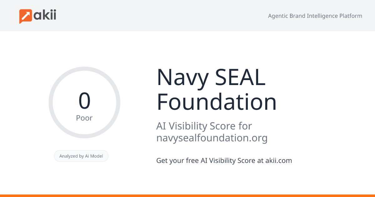 Navy SEAL Foundation AI Visibility Score
