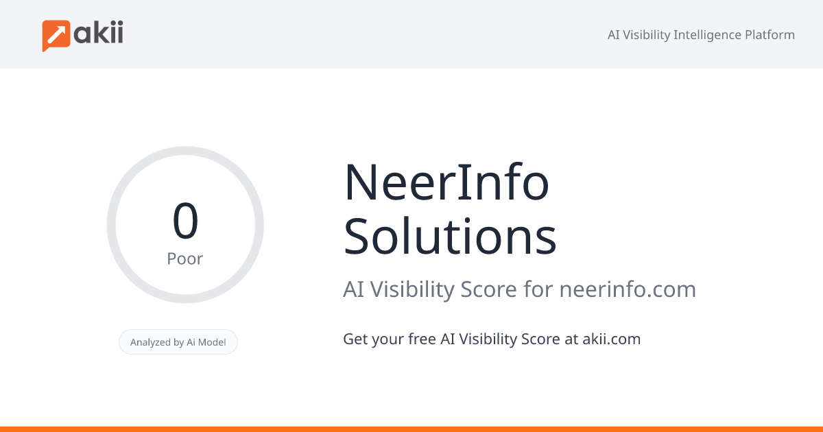 NeerInfo Solutions AI Visibility Score