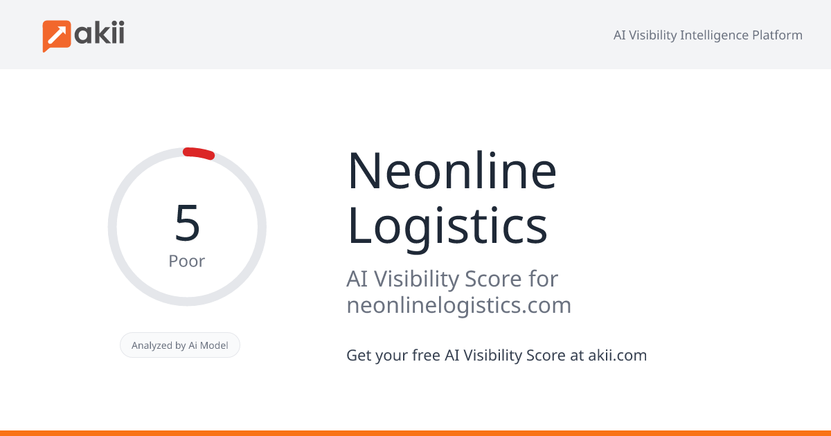Neonline Logistics AI Visibility Score
