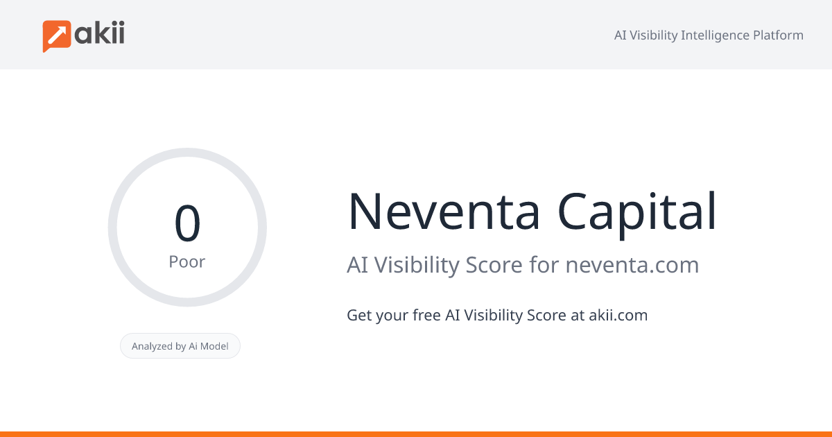 Neventa Capital AI Visibility Score