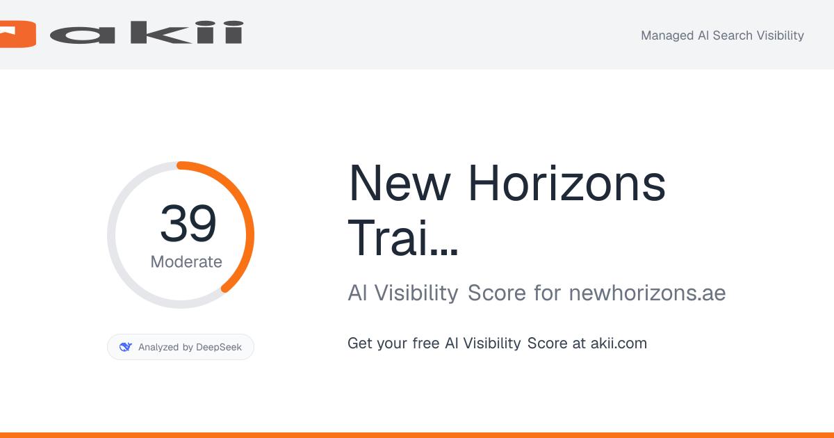 New Horizons Training - Dubai AI Visibility Score preview